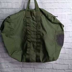 Vintage US Military Flyer Kit Bag OD Green Canvas Duffel Heavy Duty Carry  s12